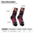 thumbnail image 2 of Lukts Romantic Heart Guitar Pattern Womens Crew Soft Moisture-wicking Socks,Moisture Control Crew Socks,Mid Calf Socks, 2 of 6