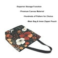thumbnail image 3 of FORMRS Womens Canvas Tote Bag with Zipper Inner Pocket Shoulder Handbag, Red Flowers Pattern, 3 of 7