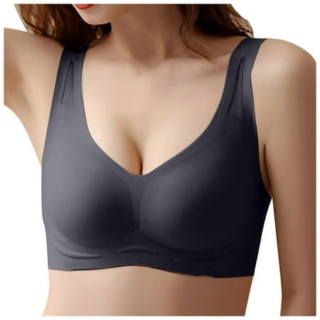 eileial Women s Underwire Bra Minimizer Lace Floral Bra Unlined Unpadded Plus Size Full Coverage Bra Black M