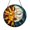 Acrylic 3.5 Inch, variant on Balanced Sun and Moon Expression Stained Glass Style Round Window Suncatcher Decor, Cosmic Art Gift