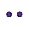 thumbnail image 3 of Clara Pucci 0.5Ct Natural Amethyst Round Cut VVS1 Screw Back Stud 14k Solid hypoallergenic Gold Designer Earrings For February, 3 of 7