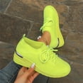 thumbnail image 5 of Domzle Women's Running Shoe Lightweight Fashion Sneaker for Jogging Walking Light Workouts Yellow 37, 5 of 6
