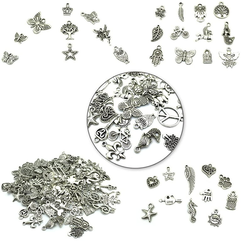  400 Pcs Charms For Jewelry Making And Bracelets Making,  Wholesale Bulk Lots Jewelry Making Charms Tiny Assorted Mixed Tibetan  Anti-gold Metal Charms Pendants For Necklace Bracelet Jewelry Making