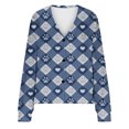 thumbnail image 4 of Puntoco Chaqueta De Punto Informal Con Botones Y Estampado De Otoño E Invierno Para Mujer, Abrigo De Felpa, 4 of 4