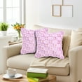 thumbnail image 2 of Unique Bargains Cute Daisy Embroidery Pillow Covers Pack of 2 Purple 18" x 18", 2 of 6