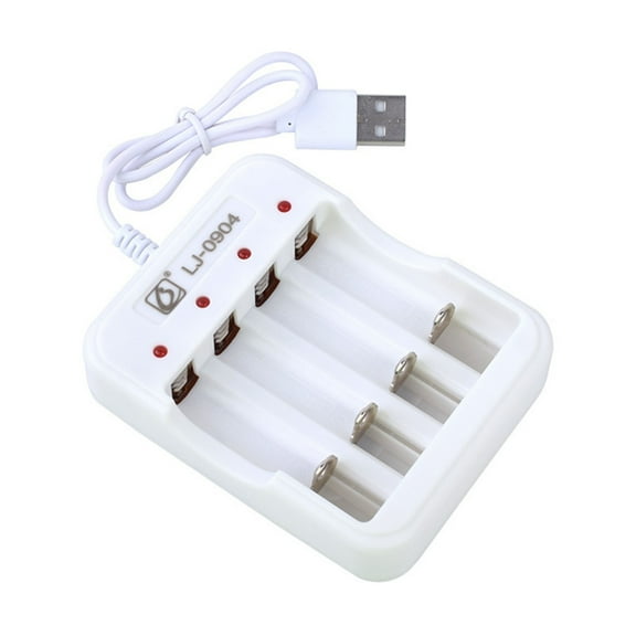 Universal Rechargeable Battery Charger Quick Charging Adapter USB 4 Slots Battery Charging for 1 to 4pcs AA/AAA
