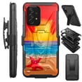 thumbnail image 1 of Compatible with Samsung Galaxy A53 5G; Hybrid Luxguard Holster Phone Case Cover (Sunset Beach), 1 of 2