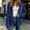 Blue, variant on Solid Color Coats for Women with Zip Long Sleeve Hooded with Pockets Jacket Leisure Comfortable Go for an Outing Outdoor L Army Green