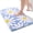 Blue, variant on Sortora Blue Bathroom Rugs Cute Daisy Bath Mat White and Yellow Flower Decor Rug Non Slip Floor Carpet Microfiber Bathmat Super Absorbent Machine Washable Bathtub Mats for Shower (16x24 inch)