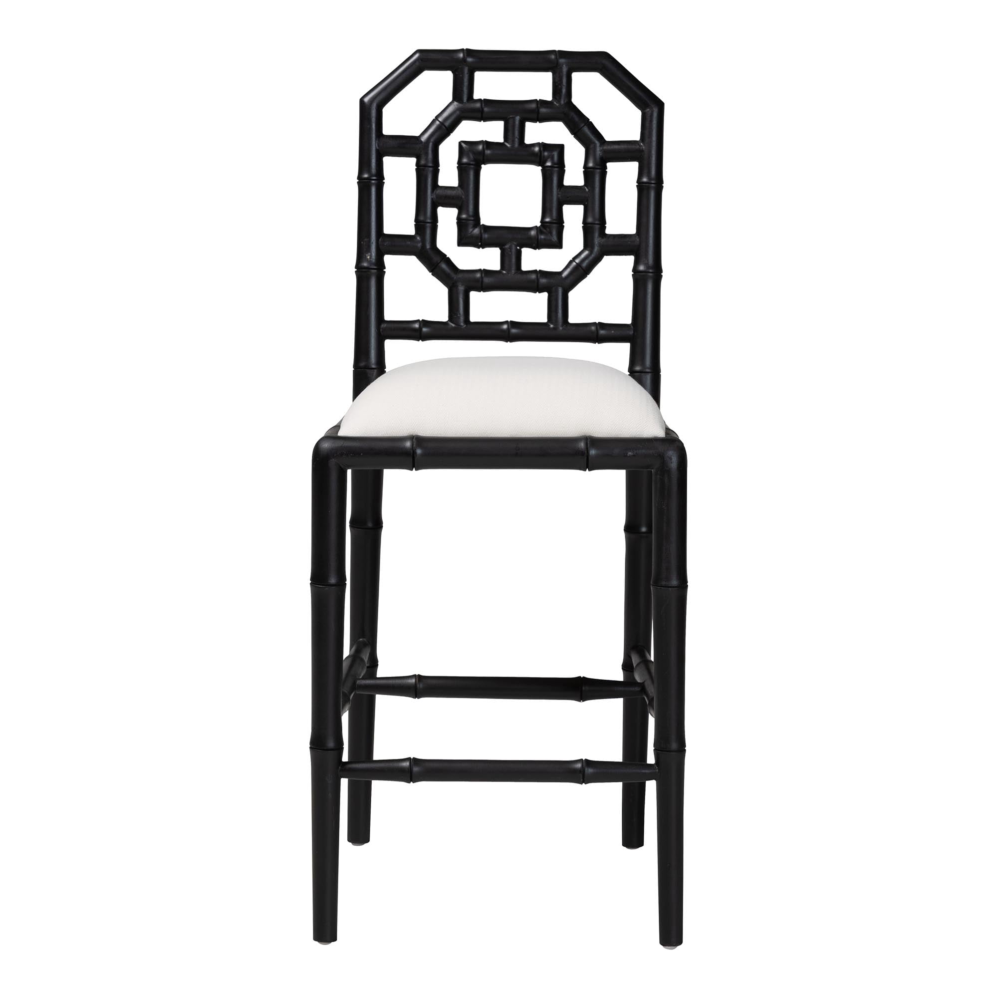 bali & pari Boone Boho Counter Stool, Counter Height 25.6", Black