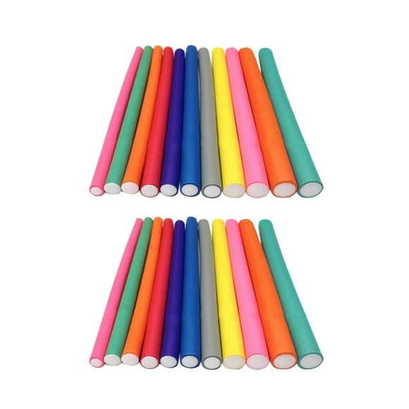Xuanheng 20Pcs Dia. 20mm Soft Hair Foam Curler Roller Flex Rods DIY Mother's Day Gift