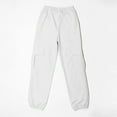 thumbnail image 7 of Ltctricy Girls' Cargo Joggers Children Lightweight Elastic Waist Pull on Cinch Bottom Sweatpants Casual Athletic Pants(White,13-14 Years), 7 of 7