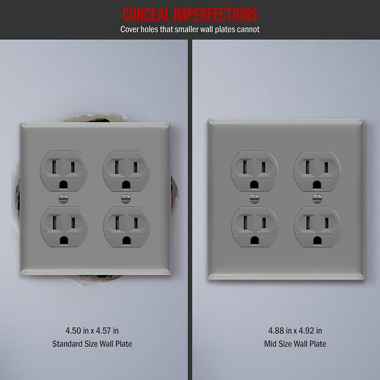 Bevelled Double Gang (4 Slot) Faceplate For 4 X Euro Modules - Black