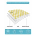 thumbnail image 5 of Quilts Full Size, Yellow White Plaid Soft Comforter Bedding Set for Bed, Modern Retro Geometric Checkered Lightweight Quilted Bedspread with Pillow Cover(2 Pieces) for All Season, 78x90 Inch, 5 of 6