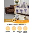 thumbnail image 5 of Purple Spring Floral Couch Cover for 2 Cushion Couch, Farmhouse Flowers Modern Art Washable Love Seat Sofa Covers Slipcover, Throw Sofa Covers for Pets, Furniture Protector 71"x102", 5 of 9