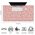 thumbnail image 5 of Long Mouse Pads for Desk,Pink Cow Strawberry Pattern Desk Mats on Top Of Desks, Desk Mouse Pad Extra Large with 3mm Non-Slip Base and Stitched Edge for Gaming,Office,Work,Home 47.3"x23.6", 5 of 6