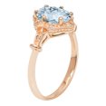 thumbnail image 2 of 10k Yellow Gold Vintage Style Genuine Oval Aquamarine and Diamond Halo Ring, 2 of 5