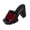Wine, variant on Women's Chunky Block Platform Slide Sandals,Summer Peep Toe Backless Fish Mouth Leather Dress High Heeled Shoes White 38