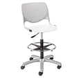 thumbnail image 2 of KFI Studios KOOL Home and Office Adjustable Drafting Stool, White Seat, Light Gray Back, 2 of 2