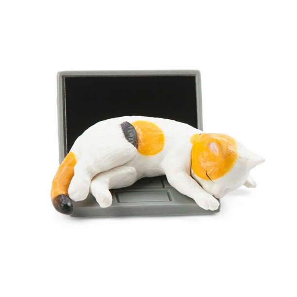 Mini Figurine de Chat Tacheté Orange