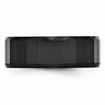 thumbnail image 3 of Ceramic Black Faceted 8mm Polished Beveled Edge Band Size: 12; for Adults and Teens; for Women and Men, 3 of 6
