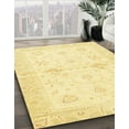 thumbnail image 3 of Ahgly Company Machine Washable Indoor Rectangle Abstract Chrome Gold Yellow Area Rugs, 8' x 10', 3 of 7