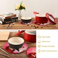 thumbnail image 4 of SKYSONIC Love Flamingos Summer Pot Holders Trivets, 2 Pcs Heat Resistant Trivets,Red Pink Valentines Cotton Thread Weave Mats for Hot Pads Pans Pot Bowl Teapot for Kitchen Decor, 4 of 7