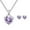 G, variant on LEHOZIHEQ Jewelry Sets for Women, Hypoallergenic Jewelry Set, Crystal Heart Pendant Necklace Earrings