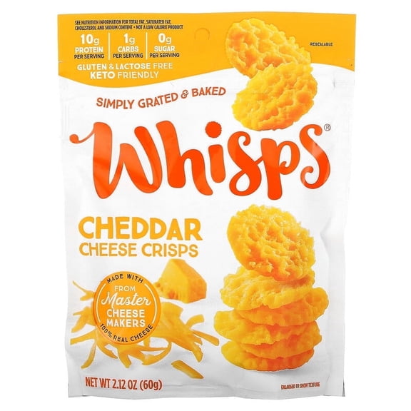 Whisps, Cheddar Cheese Crisps, 2.12 oz
