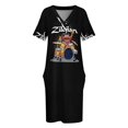 thumbnail image 3 of Vestido de bolsillo suelto para mujer vestido elegante The Big Drums, 3 of 6
