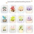thumbnail image 5 of Bloques de construcción de suculentas, plantas en macetas, ramos de flores ensamblados, adornos creativos, regalos para el Día del Niño, 5 of 5
