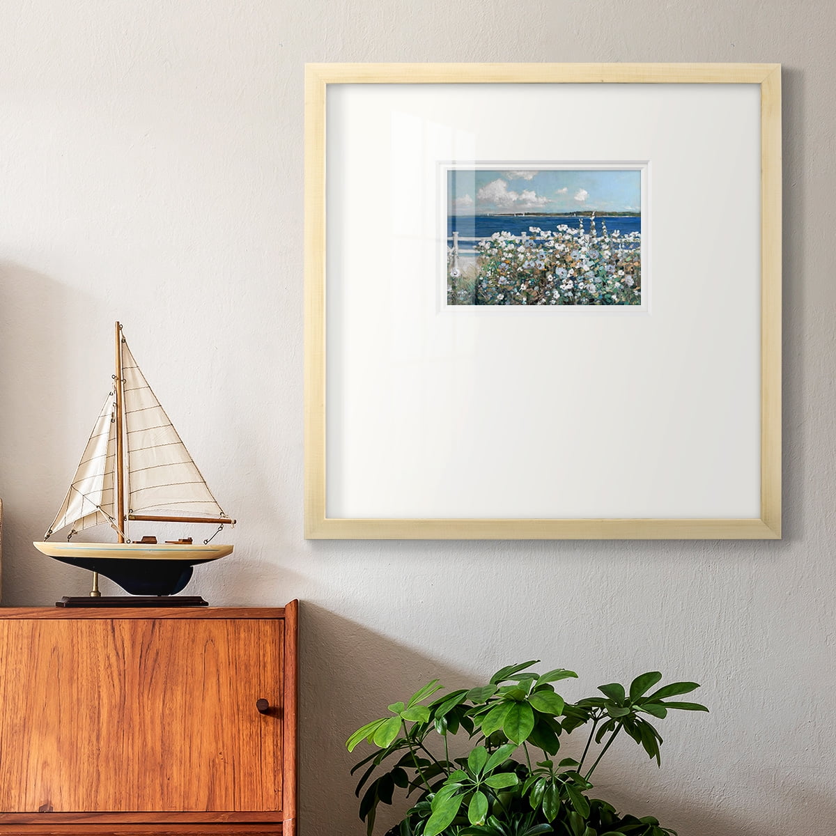 Bayside GardenPremium Framed Print