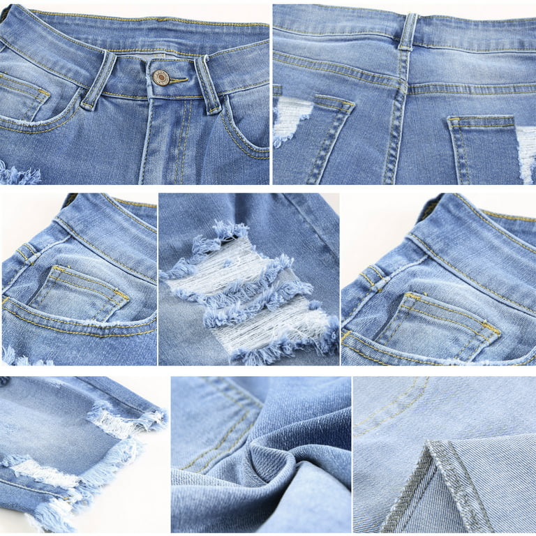 FARYSAYS Ripped Boyfriend Jeans for Distressed Denim Shorts Girls Plus Denim Shorts Shorts Knee Length for Clothes Size 6 - Walmart.com