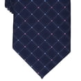 thumbnail image 3 of Club Room Mens  Amboy Grid Tie Navy Blue Necktie, 3 of 3