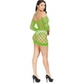 thumbnail image 3 of Lencería sexy para mujer, medias transparentes huecas, malla ajustada, de una pieza, 3 of 5