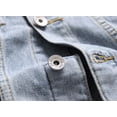 thumbnail image 2 of LZLER Classic Jean Jacket for Men Slim Denim Jacket with Hole, 2 of 6