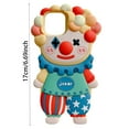 thumbnail image 3 of Oliegs Heated Blanket Cute 3D Clown Soft Silicone Phone For IPhone 11/12/13/14/15/16/17 Shockproof Full Coverage Protective Cover With Cartoon Design Scratch Sli Chocolate, 3 of 5
