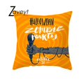 thumbnail image 1 of Funda de almohada geométrica con rayas onduladas para Halloween, cubierta de cojín con diseño de Calavera, calabaza, fantasma, castillo, truco o trato, 2023, 1 of 4