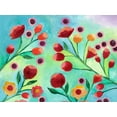 thumbnail image 2 of Moore, Regina 32x25 Black Ornate Wood Framed with Double Matting Museum Art Print Titled - Jambalaya Floral III, 2 of 4