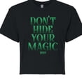 thumbnail image 3 of Wicked - Dont Hide Your Magic - Juniors Cropped Graphic T-Shirt, 3 of 5