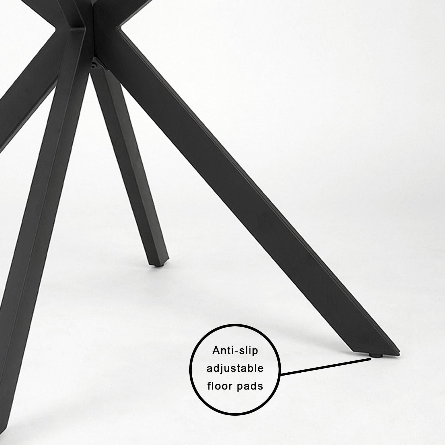 Home Gear Rectangular Dining table with black X-base