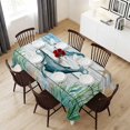 thumbnail image 6 of Coastal Whale Table Cloth Waterproof Tablecloths, Farmhouse Nautical Marine Life Starfish Tablecloth Dining Table Cover for Kitchen Party Tabletop Outdoor, Rectangle Tablecloth 54x108 Inch, 6 of 9