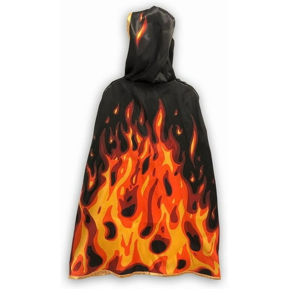 Liontouch - Fantasy Fire Flame Cape | Age 3-8 Years – One Size | Cloak For Dress Up & Costumes