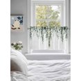 thumbnail image 3 of Green Eucalyptus 2 Panel Kitchen Curtains for Small Windows, Weeping Botanical Leaf Watercolor Bathroom Tier Curtain, Short Window Treatment for Bedroom/Living Room 55"x24", 3 of 6