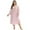 Pink, variant on Women's Plus Size Nightgown Long Sleeve Square Neck Nightdress Lattice Stitching Sweet Elegant Sleep Dress Loose Oversized Sleepwear Loungewear, XL-4XL