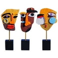 thumbnail image 4 of Fiudx Artículos en oferta con ofertas flash Máscara facial abstracta pintada a mano creativa Arte de escritorio para el hogar Decoraciones para salas de exposición Adornos artesanales de resina Model, 4 of 7