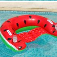 thumbnail image 2 of Hamaca De Agua Colchón de aire inflable de PVC duradero portátil plegable para piscina de verano (sandía), 2 of 6