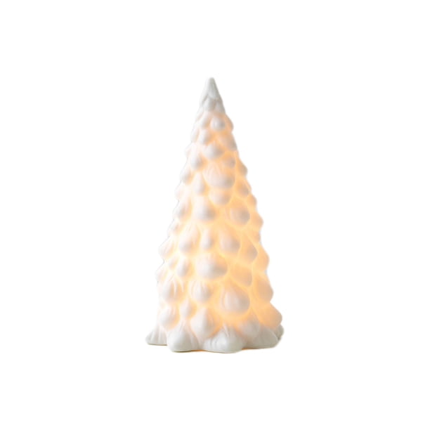 Árbol de Navidad Decoraciones Árbol de Navidad de Cerámica Escritorio Decoración Del Hogar Regalo de Navidad Diseño de Escena Pequeña Apoyos Árbol de Navidad Pequeño Blanco