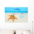thumbnail image 1 of Sunbathing Starfish Wall Mural by Wallmonkeys Peel and Stick Graphic (36 in W x 24 in H) WM202990, 1 of 4