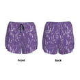 thumbnail image 5 of Xecao's Lavender Flowers for a double-layer running short for women, perfect for gym, tennis, and more, featuring a convenient pocket., 5 of 9